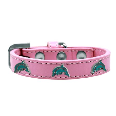 MIRAGE PET PRODUCTS Dolphin Widget Dog CollarLight Pink Size 16 631-33 LPK16